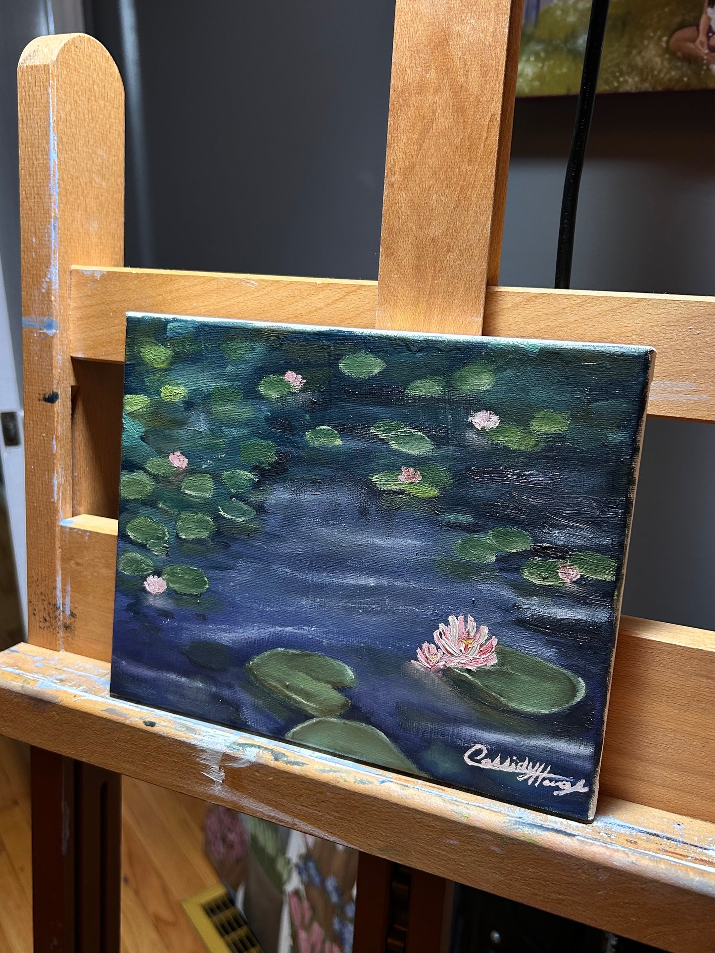 Pond of Memories 8inx10in Oil painting original