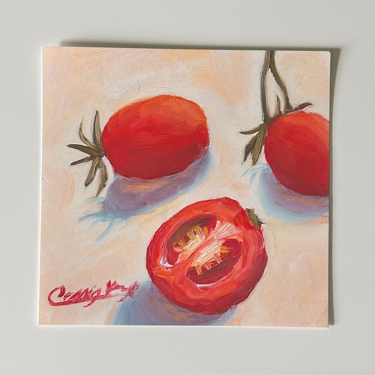 Sunny Tomatoes 4inx4in Print